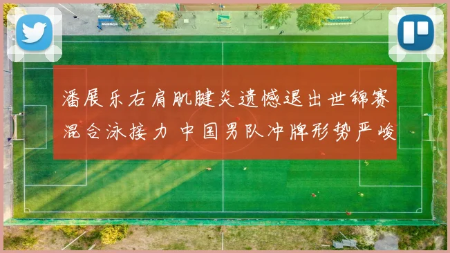 潘展乐右肩肌腱炎遗憾退出世锦赛混合泳接力 中国男队冲牌形势严峻